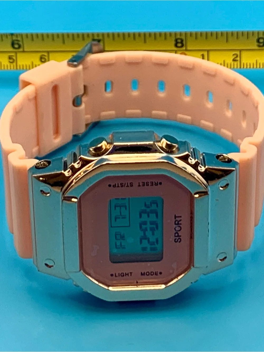 Unisex Digital Wristwatch Chrono Day Date Backlight Alarm Silicone Band Working